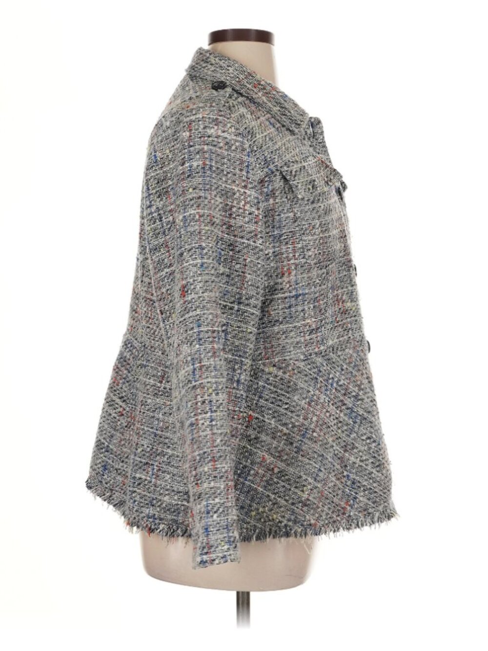 Chico's Women's Tweed Multi-Colored Peplum Blazer - Size 3 (XL) - Like New - Picture 5 of 9